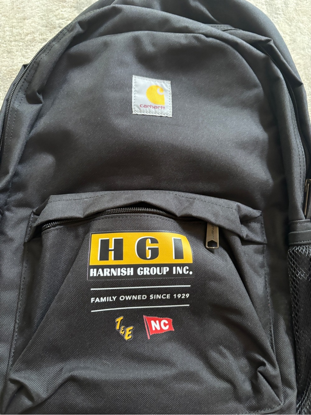Carhartt Black Backpack with Yellow HGI Logo - Picture 4 of 4